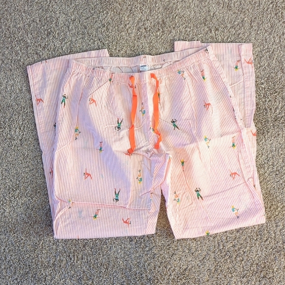 Old Navy Other - Striped Pink Bottoms with Fun Print